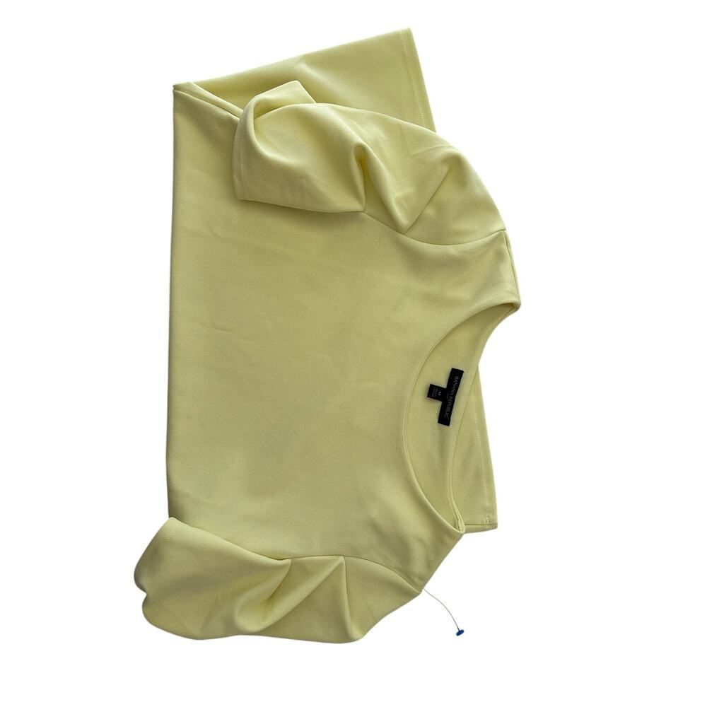 Banana Republic Yellow Puff Sleeve Blouse Women’s Medium Stretch Career Top - Picture 10 of 10